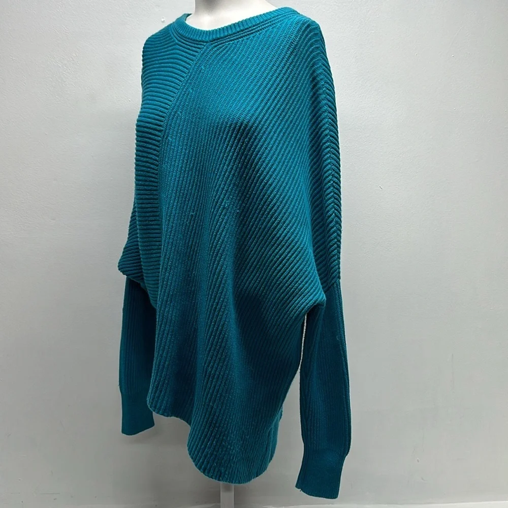 Free People Teal Crew Neck Sweater - Picture 7 of 9